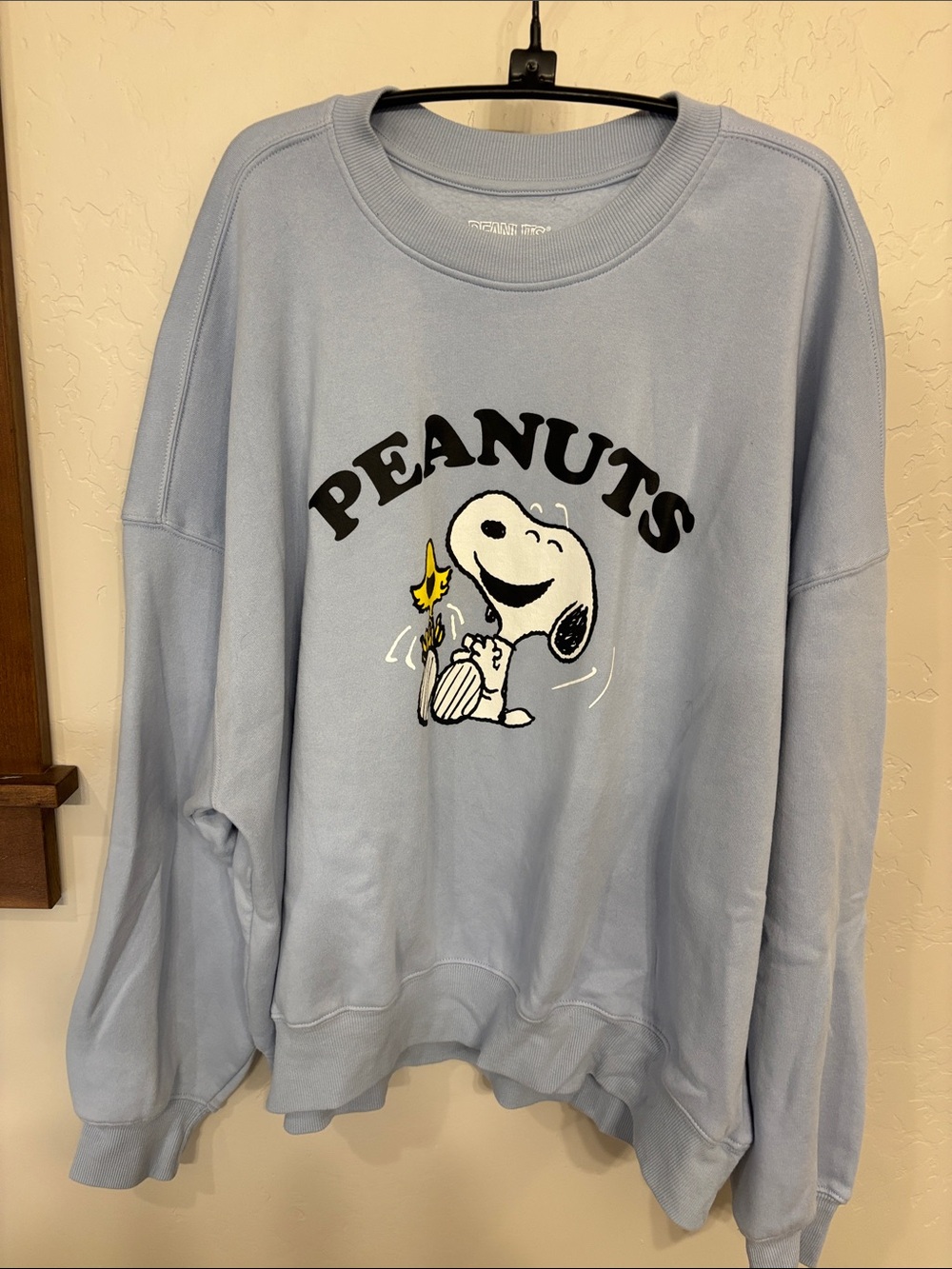 Peanuts Hybrid Apparel light blue crewneck sweatshirt, XL
